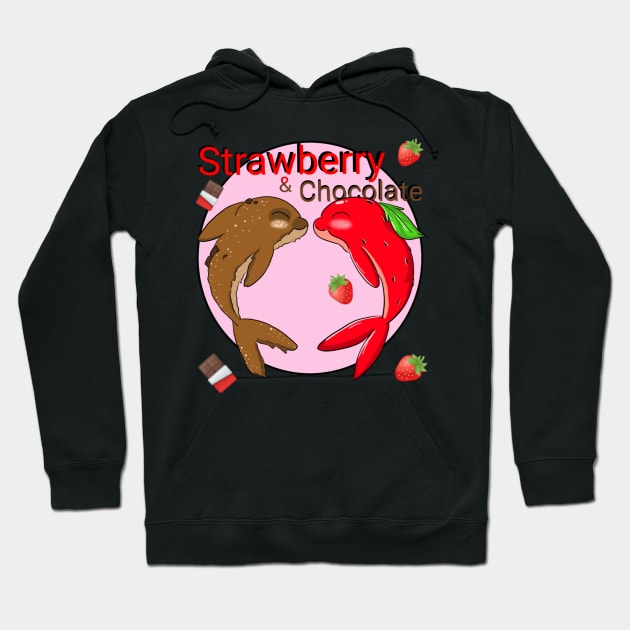 Strawberry and chocolate Hoodie by Make_them_rawr